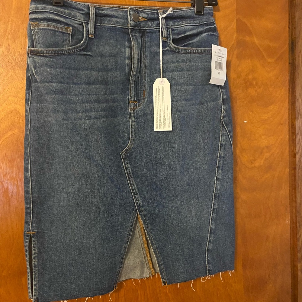Women’s denim skirt.
